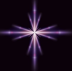 single purple star
