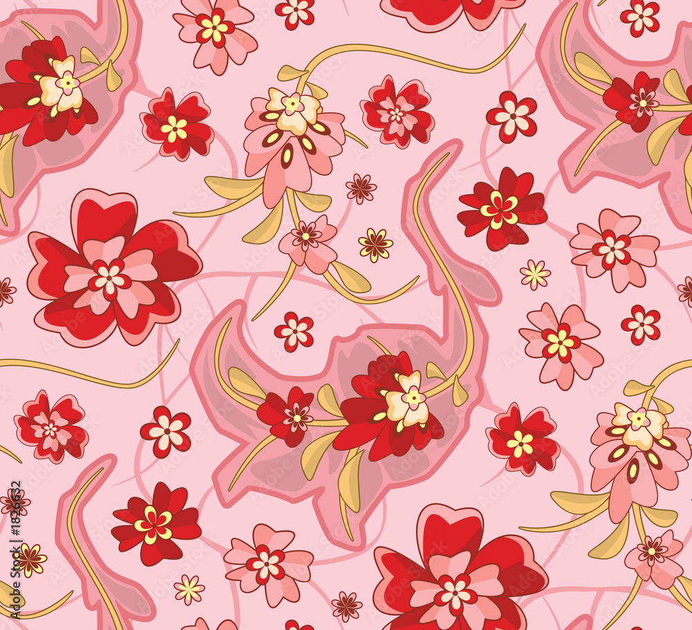 Foto-Plissee - seamless floral wallpaper pattern