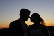 Wedding Couple - Bride And Groom Kissing