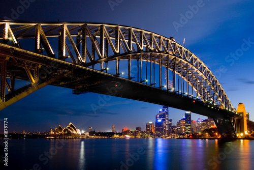 Obraz na płótnie canvas dwuczęściowy "dyptyk" Sydney w nocy