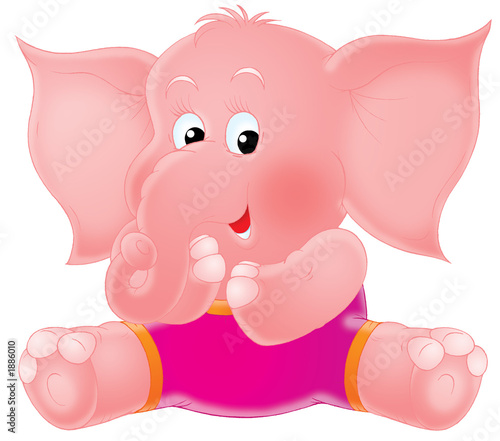Foto-Leinwand ohne Rahmen - pink elephant (von Alexey Bannykh)