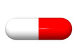 single red and white pill