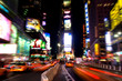 canvas print picture - time square at night in manhattan