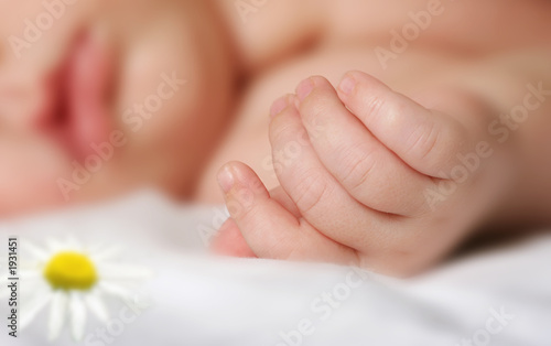 Fototapeta sleeping newborn baby