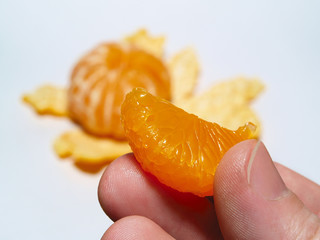 giving tangerine segment