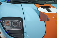 Ford Gt40 In Gulf Blue And Orange