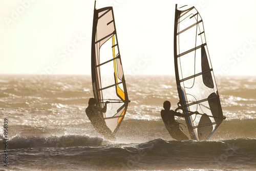 Naklejka samoprzylepna Podświetlany windsurfing