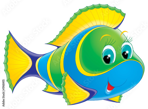 Naklejka nad blat kuchenny coral fish