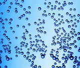 Fototapeta Łazienka - blue water bubbles