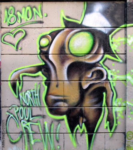 Graffiti Alien With Hat Buy This Stock Photo And Explore Similar Images At Adobe Stock Adobe Stock