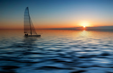 Sailing And Sunset