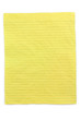 crumpled yellow lined paper