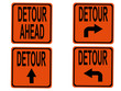 detour signs