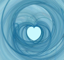 Blue Heart Swirl