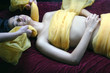 sensual massage and body wrap spa treatment