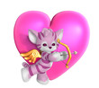 cupid kitty with heart