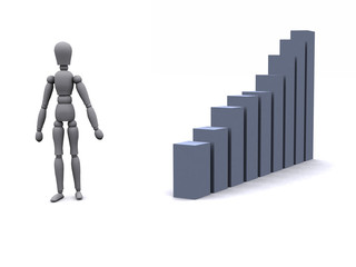 3d man and graph