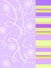 Sticker - design on violet color