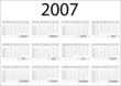 © Royal Stock Photos - 2007 calendar design with months and date and week