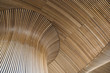 wooden ceiling of wales assembly government building in cardiff