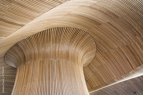 Naklejka na kafelki architectural details of welsh assembly building, cardiff bay, u