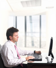 Wall Mural - office worker - male