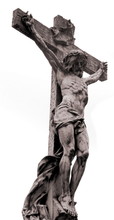 Marble Statue Of Crucified Jesus
