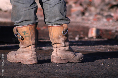 workmans boots - Buy this stock photo 