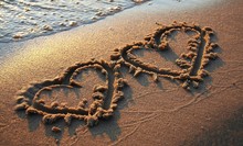 Two Hearts On Sand