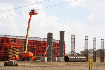 Canvas Print - construction site bridge