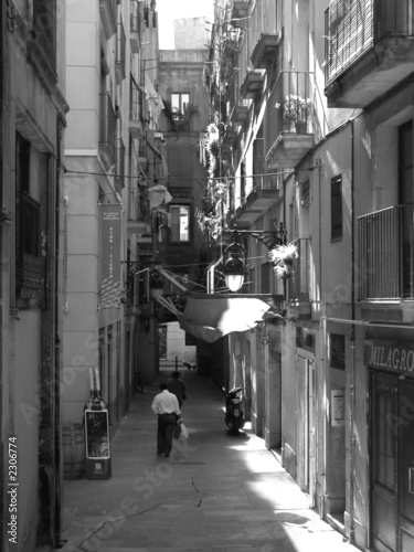 Plakat na papierze fotorealistycznym Ulica barcelona