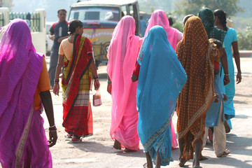 colorful saris