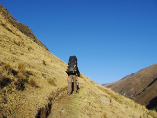 Wall Mural - hiking in cordilleras