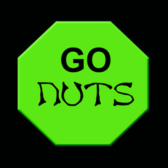 Wall Mural - sign green go nuts