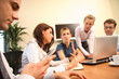 © endostock - five business people worknig together in office en