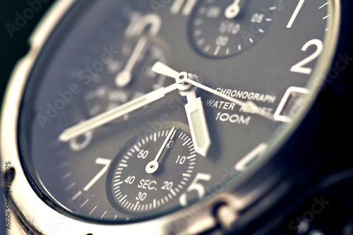Fotografía montre chronographe de luxe en gros plan heure