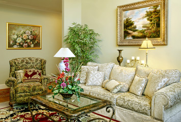 Wall Mural - elegant family room