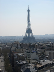 Wall Mural - eiffel tower from arc de triomphe