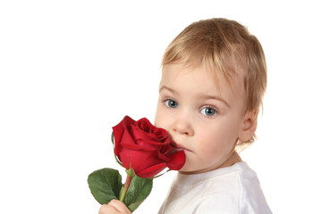 baby with rose 2