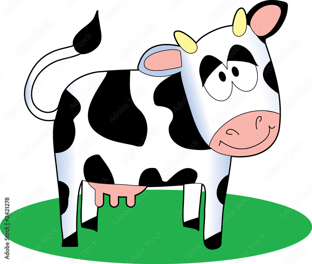 cartoon cow Stock Illustration | Adobe Stock