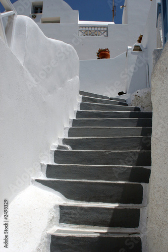 Board z aluminiowym obramowaniem Schody z santorini