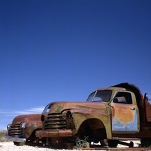 Old Rusty Chevrolet 6400 In Desert