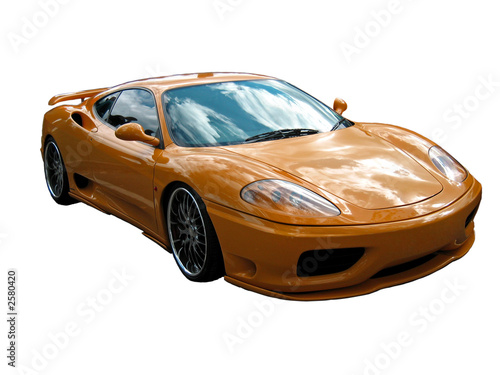 einzelne bedruckte Lamellen - orange sports car (von Christopher Nolan)
