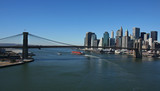Fototapeta  - brooklyn bridge and lower manhattan panoramic