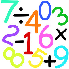 Canvas Print - maths numbers and signs