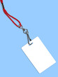 blank white badge with copy space (+ clipping path)