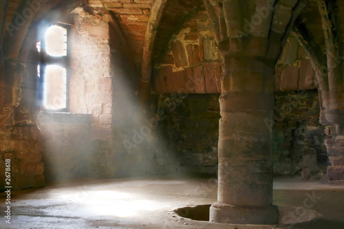 spring light through an ancient window Poster Mural XXL