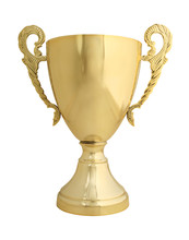 Trophy On White With Path