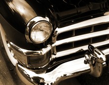 Classic American Car In Sepia