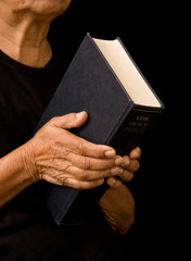 woman holding bible